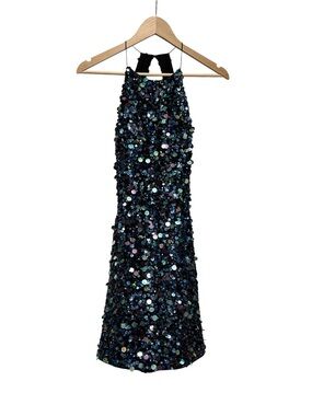 Aqua Brand - Iridescent Sequin Halter Dress